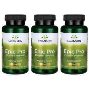 SWANSON Epic Pro 25-Strain Probiotic - 3x 30vcapsZysk od 50zł do 60zł