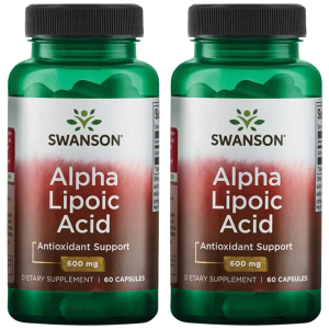 SWANSON Alpha Lipoic Acid 600mg - 2x 60capsZdrowie i uroda