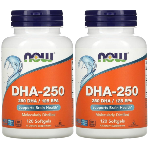 NOW - DHA 250mg - 2x 120softgelsZysk od 30zł do 40zł