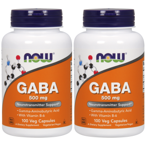 NOW GABA 500mg - 2x 100veg capsZysk od 20zł do 30zł