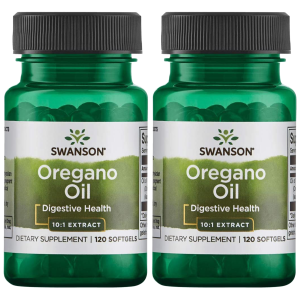 SWANSON Oregano Oil 10:1 - 120softgels - 2x Olej z OreganoWitaminy i minerały
