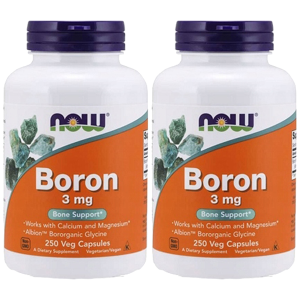 NOW Boron 3mg - 2x 250vcaps.Zysk od 30zł do 40zł