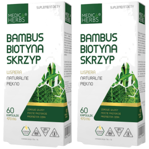 MEDICA HERBS - Bambus Biotyna Skrzyp - 2x 60caps.Zysk od 10zł do 20zł