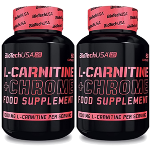 BioTech USA L-Carnitine + Chrome - 2x 60caps.Zysk od 30zł do 40zł