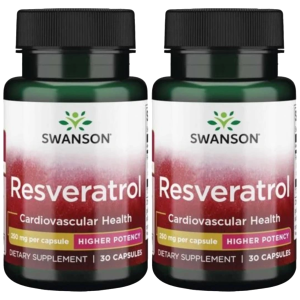 SWANSON Resveratrol 250mg - 2x 30capsZysk od 20zł do 30zł