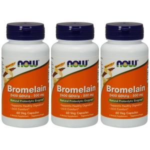 NOW Bromelain (Bromelina) - 3x 60vcapsZysk od 60zł do 70zł