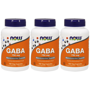 NOW Gaba 750mg - 3x 100vegcapsZysk od 40zł do 50zł