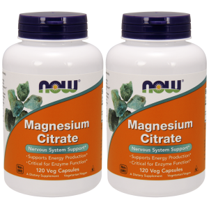 NOW Magnesium Citrate - 2x 120vcapsZysk od 30zł do 40zł