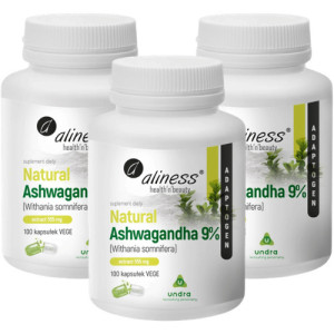 ALINESS - Ashwagandha 555mg - 100vcaps. x3