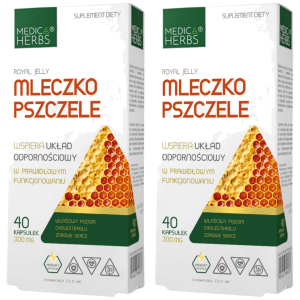 MEDICA HERBS - Mleczko Pszczele 300mg - 2x 40caps.Zysk od 10zł do 20zł