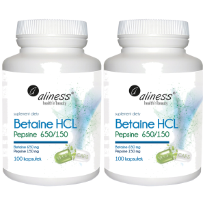ALINESS - Betaine HCL Pepsine 650/150 - 2x 100caps.