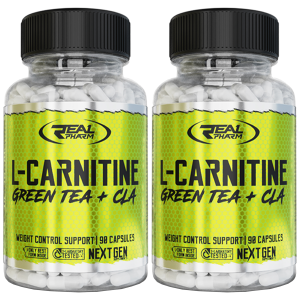 REAL PHARM L-Carnitine Green Tea + CLA - 2x 90caps.Zysk od 10zł do 20zł