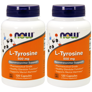 NOW L-Tyrosine - 2x 120capsAminokwasy