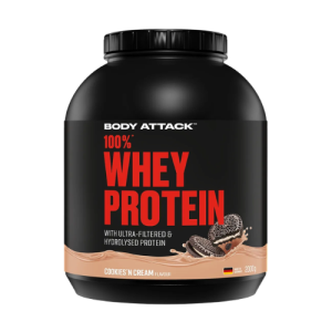 BODY ATTACK - 100% Whey Protein - 2000g - Cookies and CreamNOWA STRUKTURA > Suplementy i Suplementy > Suplementy białkowe > Hydrolizaty białek serwatkowych (WPH)