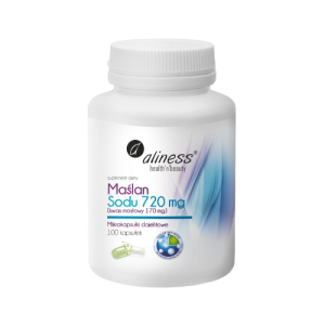 ALINESS Maślan Sodu 720mg Kwas Masłowy 170mg. - 100caps.