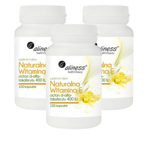 ALINESS Witamina E 400IU - 3x 100capsWitaminy i minerały