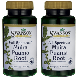 SWANSON Full Spectrum Muira Puama Root 400mg - 2x 90capsMęski pierwiastek i pochodne