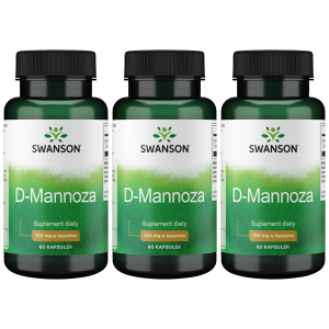 SWANSON - D-Mannoza 700mg - 3x 60vcaps.Zysk od 60zł do 70zł