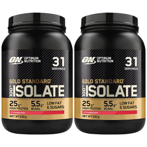 OPTIMUM NUTRITION Gold Standard 100% Isolate - 2x 930gZysk od 120zł do 140zł