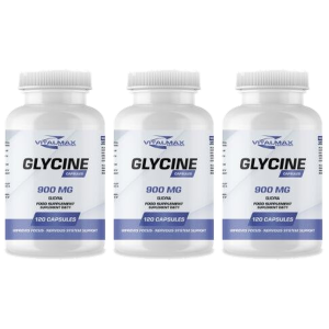 VITALMAX - Glycine 900mg - 3x 120caps.Zysk od 20zł do 30zł