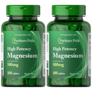Puritan's Pride High Potency Magnesium 500mg - 100tabs - 2x MagnezZysk od 30zł do 40zł