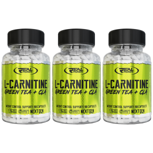 REAL PHARM L-Carnitine Green Tea + CLA - 3x 90caps.Zysk od 20zł do 30zł
