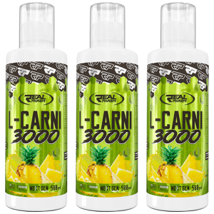 REAL PHARM L-Carnitine 3000 Liquid - 3x 500ml - PineappleZysk od 40zł do 50zł
