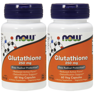 NOW Glutathione 250mg - 2x 60vcapsZdrowa żywność
