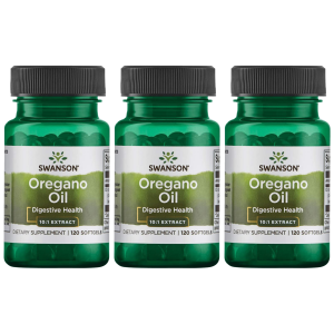 SWANSON Oregano Oil 10:1 - 120softgels - 3x Olej z OreganoWitaminy i minerały