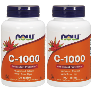 NOW Vitamin C-1000 with Rose Hips - 2x 100tabsZysk od 20zł do 30zł