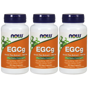 NOW EGCg Green Tea Extract 400mg - 3x 90vcapsZysk od 40zł do 50zł