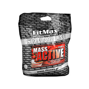 FITMAX Mass Active - 5000g - Strawberry - Odżywki na masę ( Gainery )