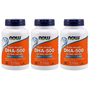 NOW DHA 500mg - 3x 90softgelsZysk od 70zł do 80zł