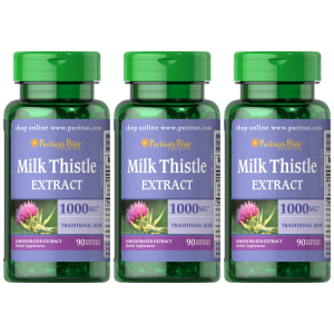 Puritan's Pride Milk Thistle 4:1 Extract 1000mg - 3x 90softgelsZysk od 40zł do 50zł