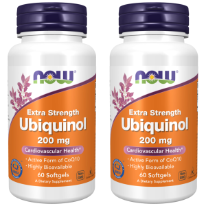 NOW Ubiquinol Extra Strength 200mg - 2x 60softgelsZysk powyżej 140zł