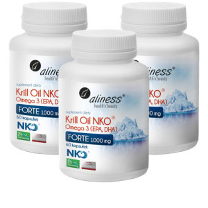 ALINESS - Krill Oil NKO Omega 3 1000mg Forte - 3x 60caps.Kategoria tymczasowa