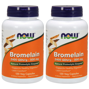 NOW Bromelain ( Bromelina ) - 2x 120vcapsZdrowie i uroda