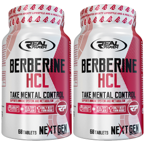 REAL PHARM - Berberine HCL - 2x 60tabs.Zysk od 20zł do 30zł