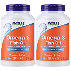 NOW Omega-3 180 EPA / 120 DHA - 2x 180softgelsZysk od 50zł do 60zł