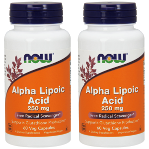 NOW Alpha Lipoic Acid 250mg - 2x 60vegcapsZysk od 20zł do 30zł
