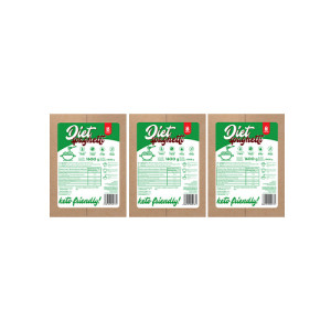 Zestaw Cheat Meal Nutrition Diet Spaghetti - 3x 1600g (1000g netto) - Makaron Konjac - Spaghetti - Zdrowa Żywność