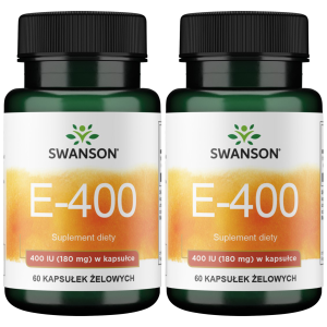 SWANSON Vitamin E 400IU - 2x 60softgelsZysk od 10zł do 20zł