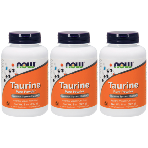 NOW Taurine Pure Powder - 3x 227gZysk od 40zł do 50zł