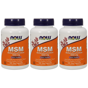 NOW MSM 1000mg - 3x 120vcapsZysk od 30zł do 40zł