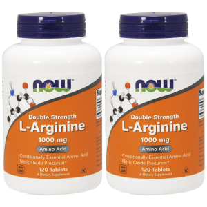 NOW L-Arginine 1000mg - 2x 120tabsZysk od 50zł do 60zł