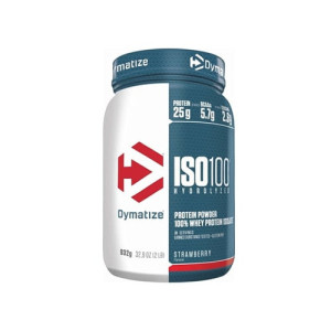 DYMATIZE Iso 100 - 932g - Strawberry - Odżywki białkowe