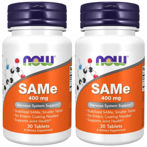 NOW - SAMe S-adenozylo L-metionina - 400mg - 2x 30tabs.Zysk od 70zł do 80zł