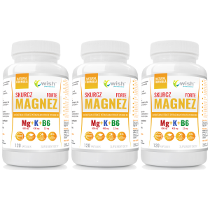 WISH Pharmaceutical Magnez Skurcz Forte - 120caps. - 3x Mg + K + B6Zysk od 30zł do 40zł