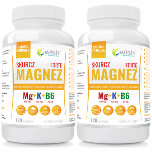 WISH Pharmaceutical Magnez Skurcz Forte - 120caps. - 2x Mg + K + B6Zysk od 20zł do 30zł