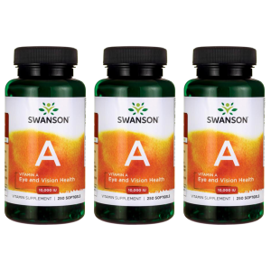 SWANSON Vitamin A 10000IU - 3x 250softgelsZysk od 30zł do 40zł